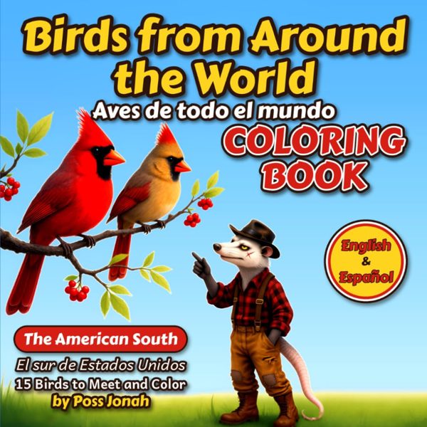 Bilingual English-Spanish bird book cover